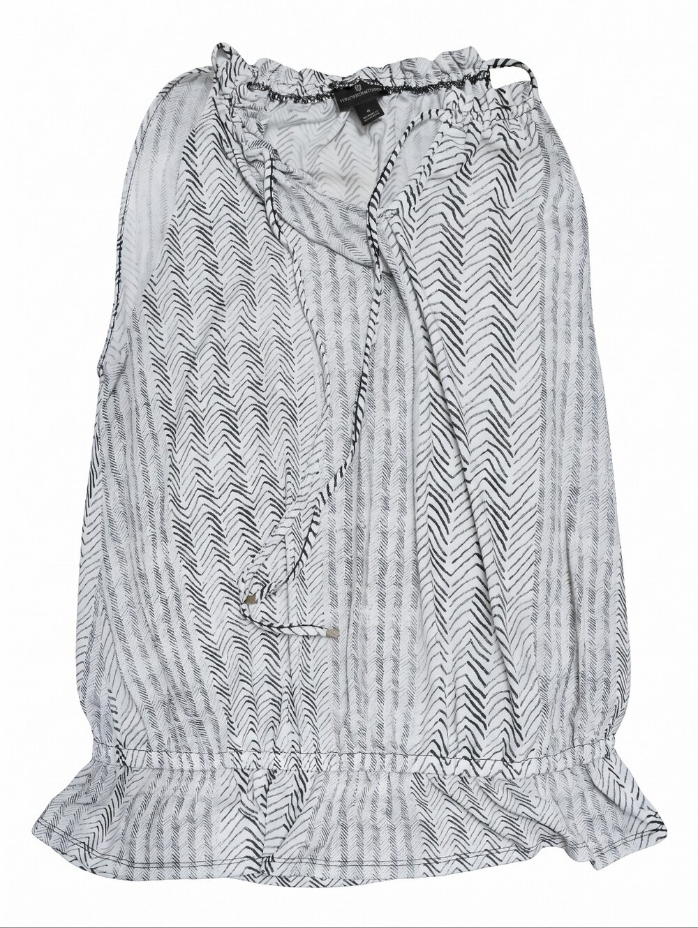 Light Gray Sleeveless Peasant Blouse Flowncy Lightweight Buisiness Casual